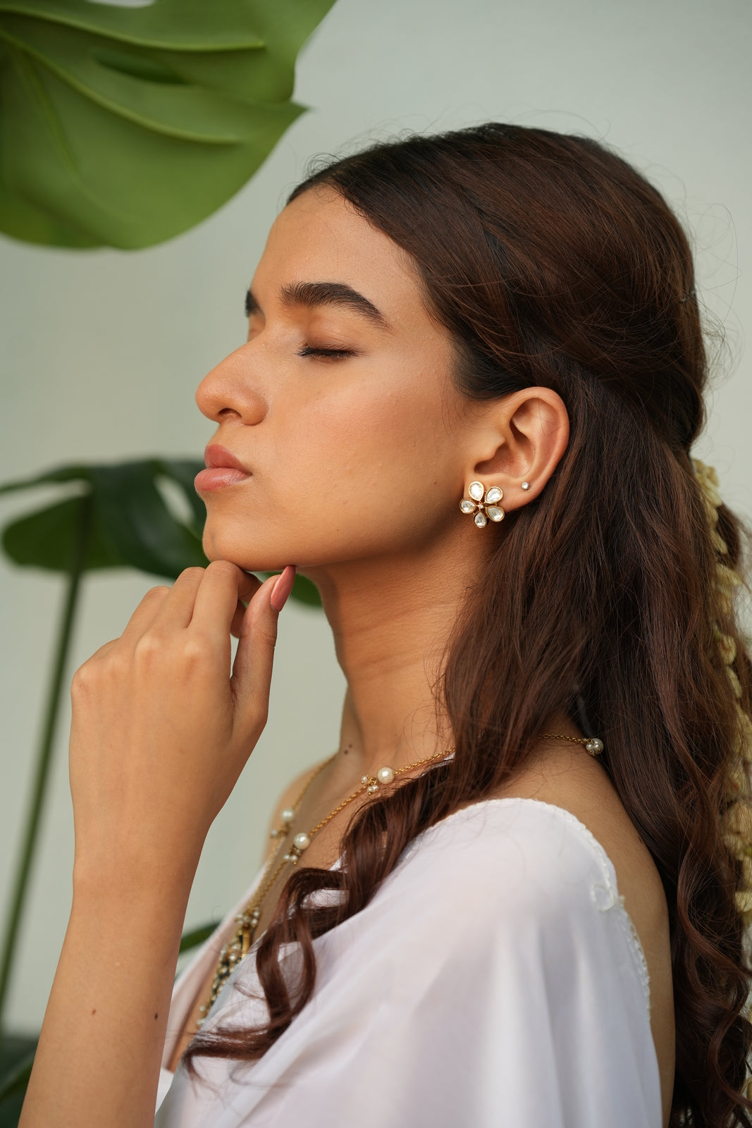 Kundan Phool Studs